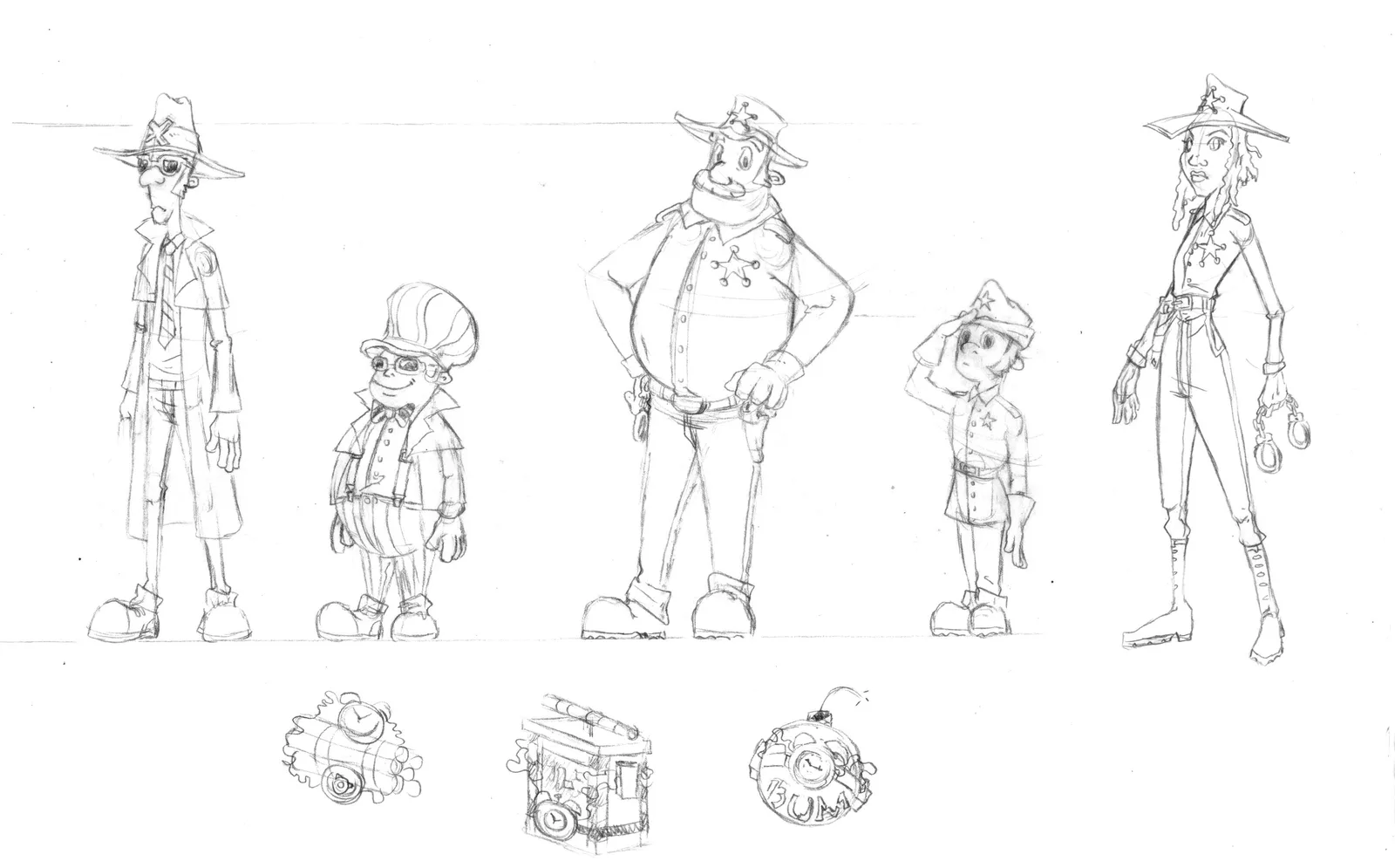 Rascunho dos personagens Agon / Sr.X