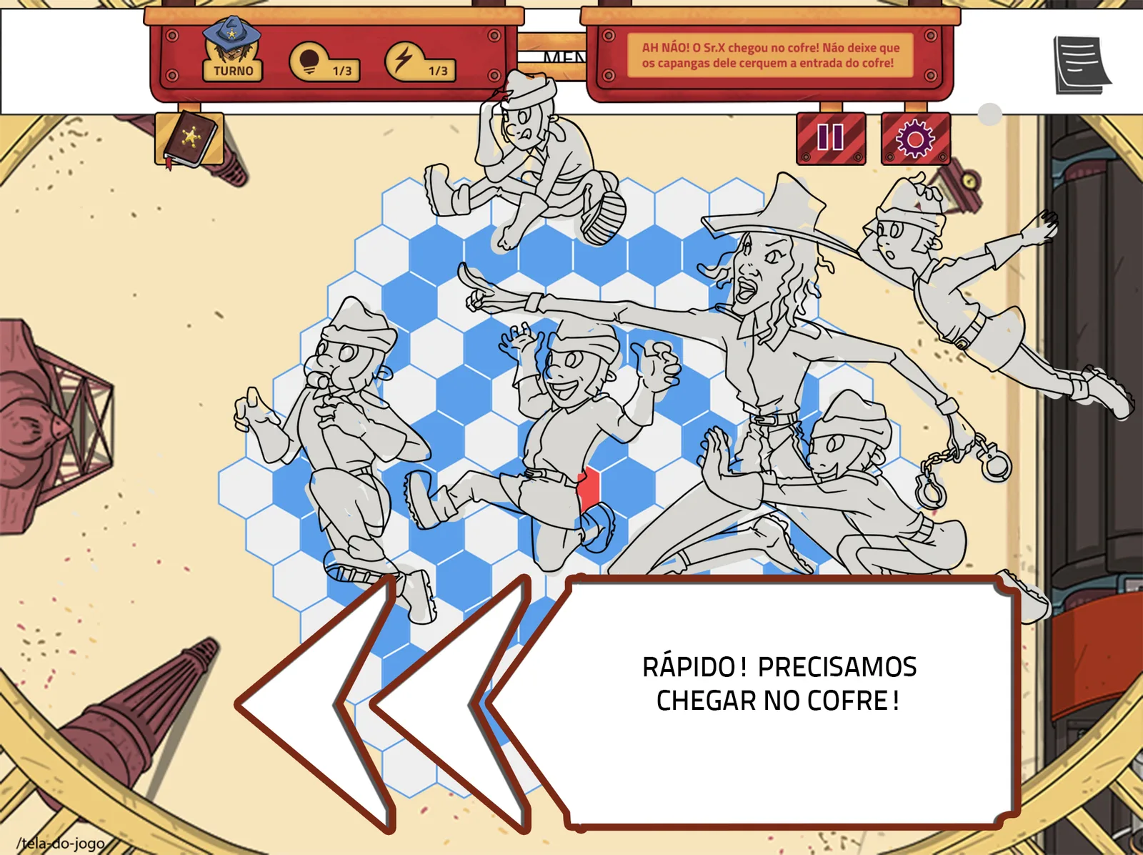 Screenshot — início de fase